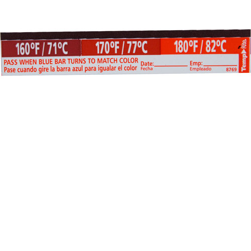 (image for) Taylor Thermometer 8769 LABEL,TEMPERATURE , 160/170/180